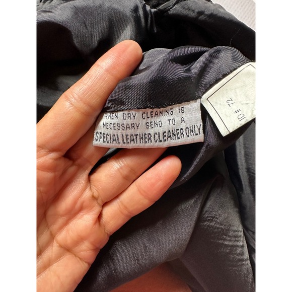 G-III Global Identity Black Suade Leather Skirt Womens Size 9/10 Lined Fitted - Picture 8 of 8